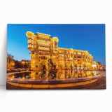 Black and white photograph of an Asian landscape on stretched canvas, suitable as large kitchen wall art.