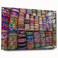 Large abstract wall art depicting a vibrant, colorful Bangladesh scenery on acrylic glass.
