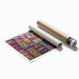 Extra large rolled canvas print featuring a serene floral scene in soft pastel shades, ideal for classy bathroom wall art.