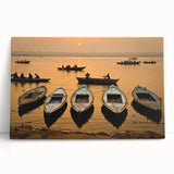 Black and white stretched canvas of Indian scenery, ideal for kitchen wall art or bedroom ambiance.