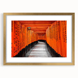 Extra large wall art featuring an abstract depiction of Kyoto with textured strokes in gold and earth tones.