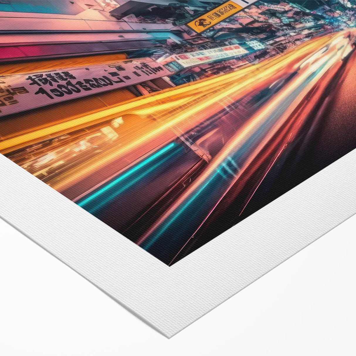 Art deco poster of Tokyo skyline in muted metallic tones on rolled canvas, suitable for dining room wall art.