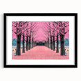 Extra large framed abstract art print featuring colorful, textured Korean scenery, ideal for living room decor.