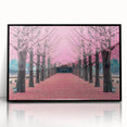 Large abstract wall art featuring a mid-century modernist Korean landscape in muted earth tones on framed acrylic.