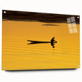 Acrylic print of a Laos landscape in muted earth tones, ideal for dining room decor.