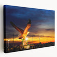 Malaysian landscape on large stretched canvas with lush greenery and mountain backdrop, suitable for kitchen wall art.