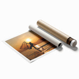 Extra large rolled print of a Myanmar landscape with lush greenery and floral elements.