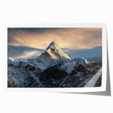 Extra large rolled print of Mount Everest in muted earth tones, ideal for art wall dining room.