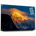 Large abstract wall art depicting the vibrant hues of a Pakistani landscape on acrylic glass.