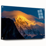 Large abstract wall art depicting the vibrant hues of a Pakistani landscape on acrylic glass.