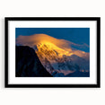 Extra large abstract art print of a colorful, textured Asian landscape on a black framed canvas, ideal for living room decor.