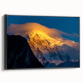 Black and white framed canvas depicting a vintage-style Pakistani landscape, ideal for bedroom wall art.