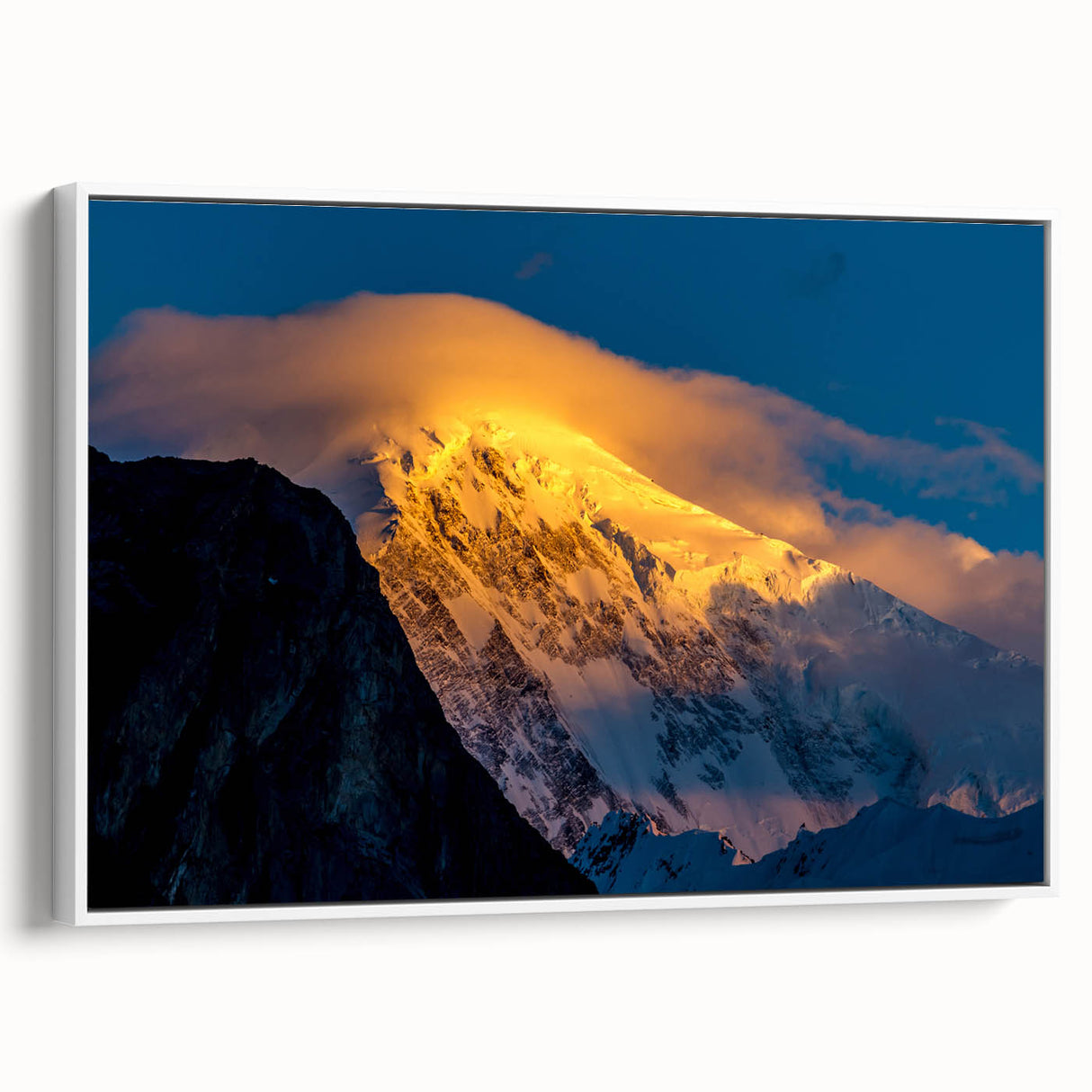 Vintage poster art of a Pakistani landscape on framed canvas, featuring vibrant colors, ideal for living room decor.
