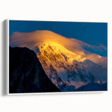 Vintage poster art of a Pakistani landscape on framed canvas, featuring vibrant colors, ideal for living room decor.