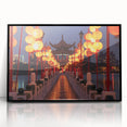 Large abstract wall art depicting a Taiwanese landscape in muted earth tones on a framed acrylic.