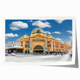 Extra large rolled print of Melbourne scenery with vibrant twilight hues, ideal for art wall dining room.