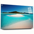 Large abstract wall art of Australian scenery in muted earth tones on acrylic glass.