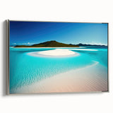 Framed canvas of a vintage landscape art painting depicting the Australian scenery in colorful art tones.