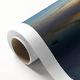 Art Deco poster of Manitoba scenery in pastel shades on rolled canvas, ideal for nursery wall art.