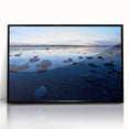 Large abstract wall art depicting the Northwest Territories landscape in muted earth tones on a framed acrylic print.
