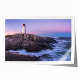 Rolled print of Nova Scotia scenery with vibrant green and blue tones, suitable as art wall for dining rooms.