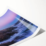 Extra large wall art of line art flowers in muted earth tones on a rolled print, suitable for large living room decor.