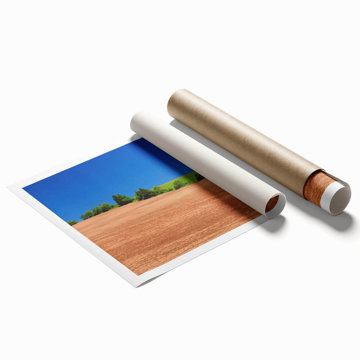 Extra large rolled canvas print featuring a Prince Edward, Canada scenery with vibrant floral elements.