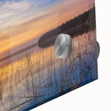 Large abstract wall art of Saskatchewan scenery in muted earth tones on acrylic glass, suitable for dining room art.