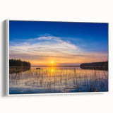 Vintage poster art of a Saskatchewan scenery on a framed canvas, featuring a palette of muted earth tones.