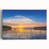 Large black and white stretched canvas of Saskatchewan scenery, ideal for kitchen wall art.