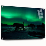 Acrylic print of a Yukon landscape in muted earth tones, suitable for bedroom or dining room decor.