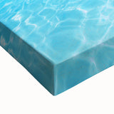 Black and white landscape art painting of a Caribbean beach on stretched canvas, ideal for bedroom wall art.