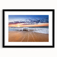 Extra large, textured abstract art print of a vibrant Caribbean scenery on a framed canvas, ideal for living room decor.