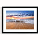 Extra large, textured abstract art print of a vibrant Caribbean scenery on a framed canvas, ideal for living room decor.