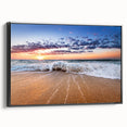 Black and white framed canvas of Saint Lucia landscape, ideal for bedroom wall decor.