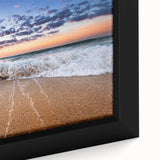 Extra large framed canvas depicting a textured black wall art scene of Saint Lucia with vibrant, colorful accents.