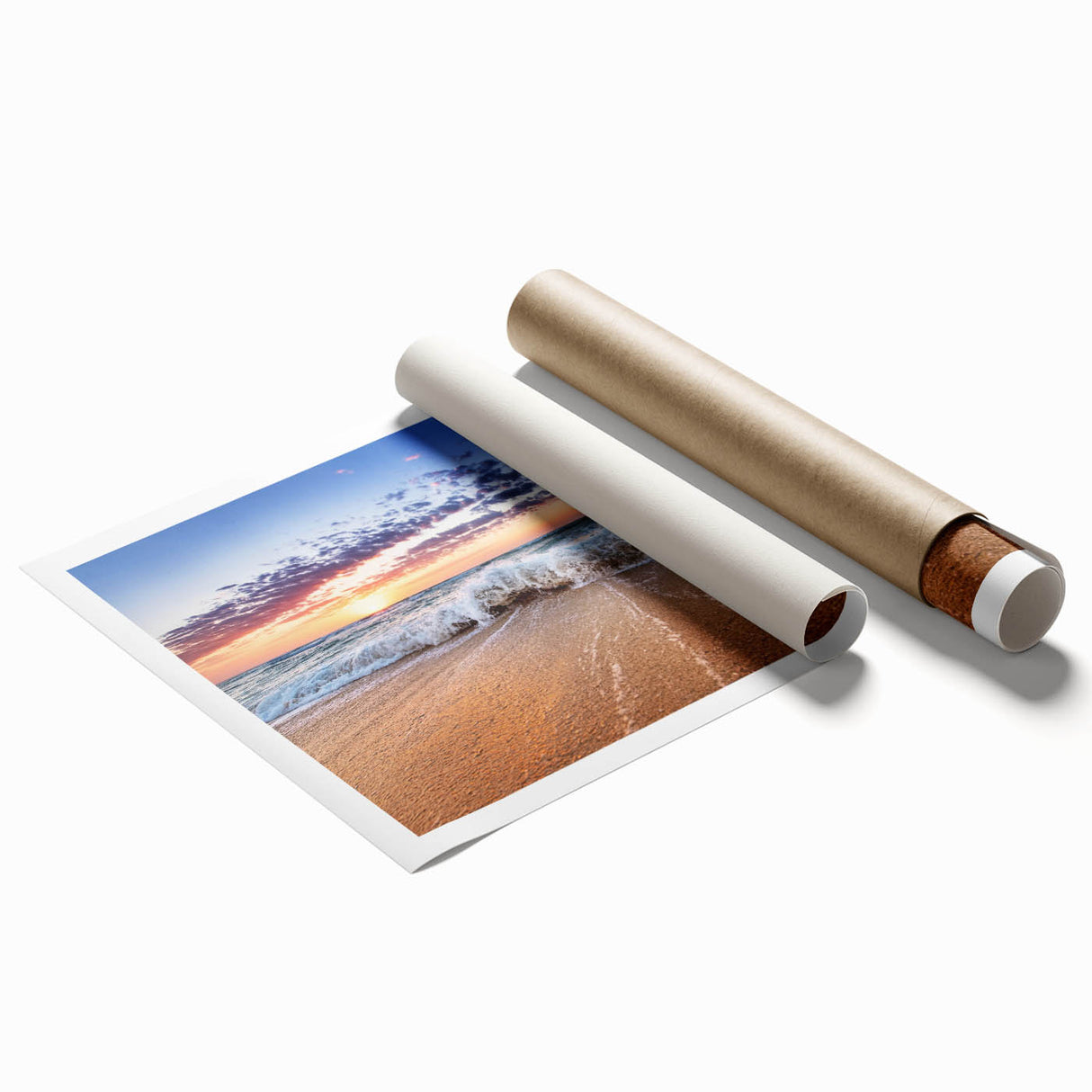 Extra large rolled print of a Caribbean Saint Lucia scenery with vibrant green and blue tones.