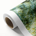 Art Deco poster of a Caribbean landscape with cool blues and greens on rolled canvas, ideal for nursery wall art.