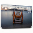 Acrylic print of the Caribbean Virgin Islands in vivid blue and green tones, suitable for bedroom or dining room decor.