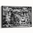 Framed canvas landscape art painting depicting a colorful Central American scenery, suitable for living room decor.
