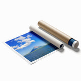 Extra large rolled print of a Nicaraguan landscape with vibrant floral elements, ideal for classy bathroom wall art.