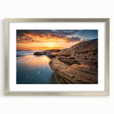 Extra large canvas featuring a textured abstract art print of a European scenery in muted earth tones.