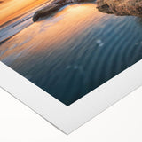 Art deco poster depicting a serene Bulgarian landscape on a rolled canvas, suitable for dining room decor.