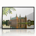 Large abstract wall art depicting a Danish landscape in muted earth tones on a framed acrylic.
