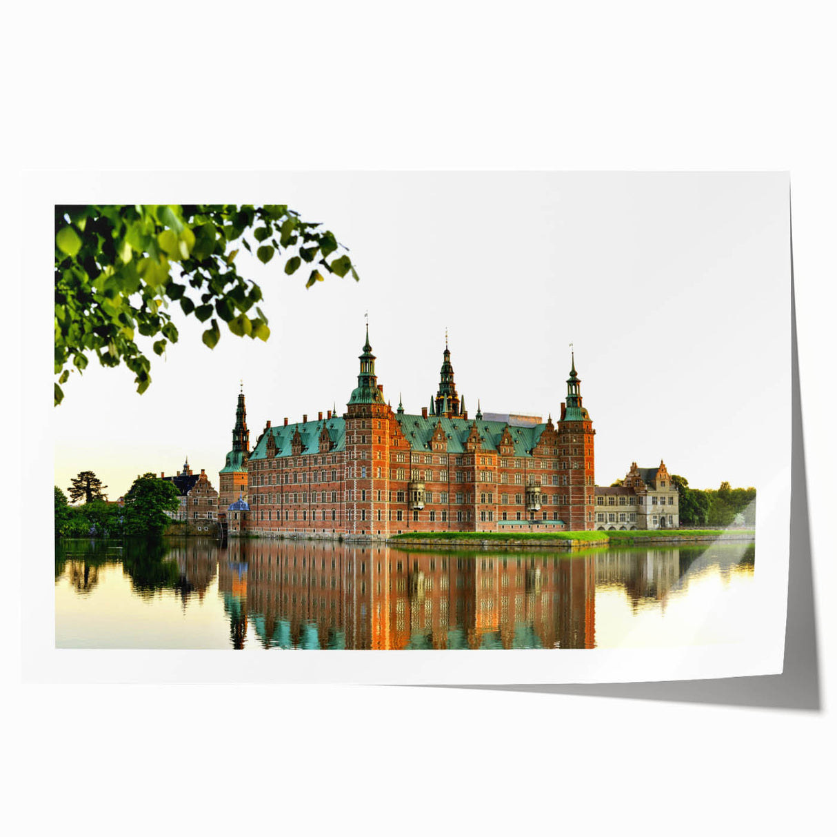 Rolled print of a Danish landscape featuring soft pastel shades, ideal for art wall dining room décor.