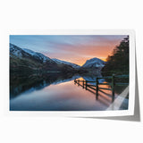 Extra large rolled print of Cumbria's countryside with muted green and brown tones, ideal for dining room wall art.