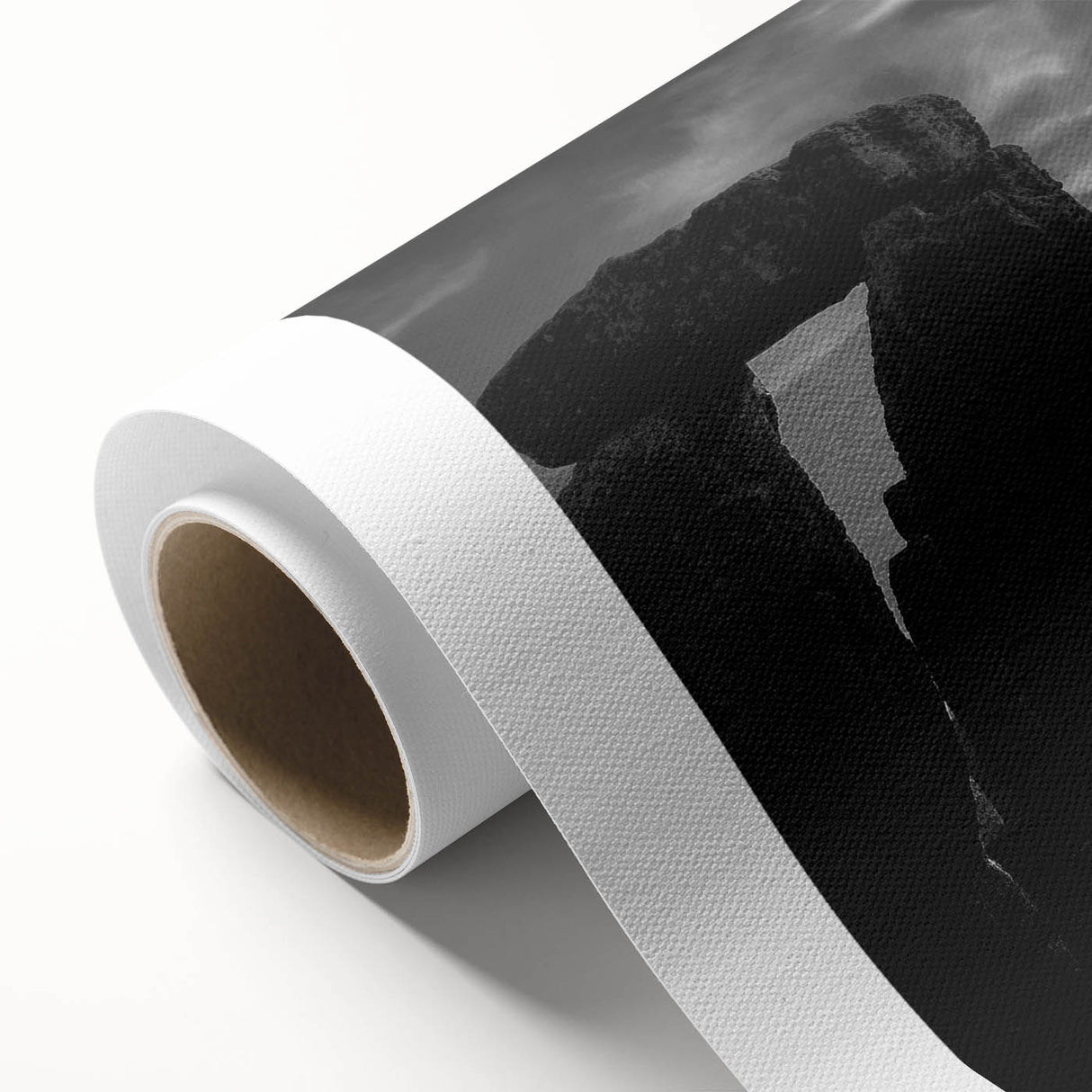 Art deco poster of Stonehenge in muted earth tones on rolled canvas, suitable for nursery wall art.