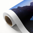 Art deco style poster of the French Alps in soft pastel colors on rolled canvas, ideal for nursery wall art.