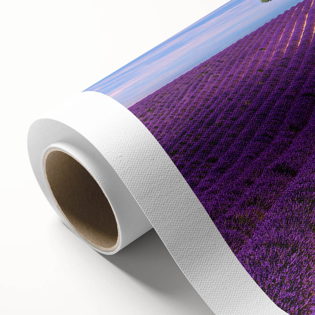 Art deco poster of a Provence landscape in soft pastel hues on rolled canvas, ideal for nursery wall art.