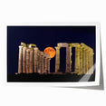 Extra large rolled print of Athens scenery in muted earth tones, ideal for art wall dining room.